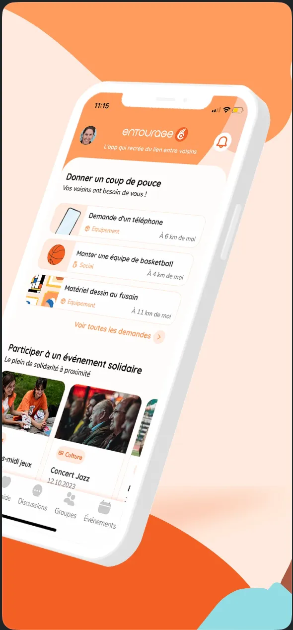 Entourage App Redesign · screen 2